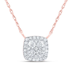 1/3CTW-DIA CN FASHION CUSHION NECKLACE (18 INCH)