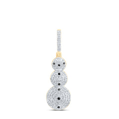 1CTW-DIA NK RD BLACK-DIA FASHION SNOWMAN PENDANT