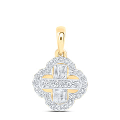 1/3CTW-DIA ANA M FASHION CLOVER BAGUETTE PENDANT
