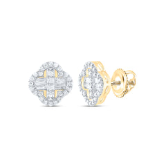 1/2CTW-DIA ANA M FASHION CLOVER BAGUETTE EARRING