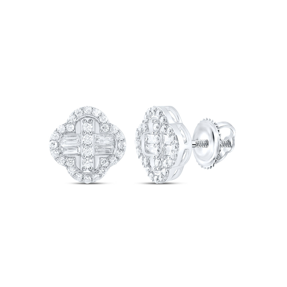 1/2CTW-DIA ANA M FASHION CLOVER BAGUETTE EARRING