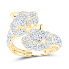 1 5/8CTW-DIA NK LEOPARD MENS RING