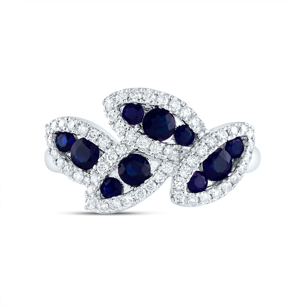 1/3CTW-DIA ANA M 7/8CTW RD-BS NAT GEM RING