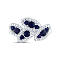 1/3CTW-DIA ANA M 7/8CTW RD-BS NAT GEM RING