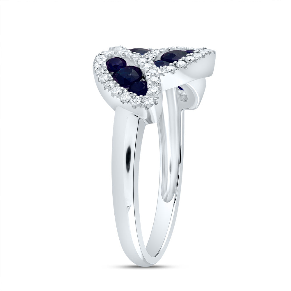 1/3CTW-DIA ANA M 7/8CTW RD-BS NAT GEM RING