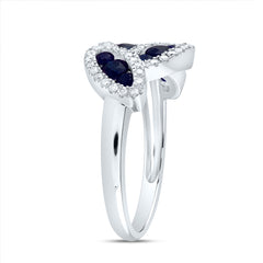 1/3CTW-DIA ANA M 7/8CTW RD-BS NAT GEM RING