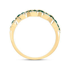 1/5CTW-DIA ANA M 1 1/2CTW PS-EM NAT GEM RING