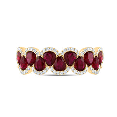 1/5CTW-DIA ANA M 2CTW PS-RU NAT GEM RING