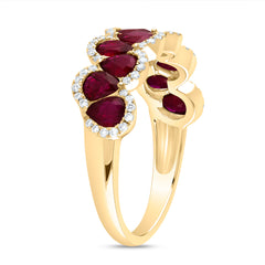 1/5CTW-DIA ANA M 2CTW PS-RU NAT GEM RING