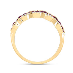 1/5CTW-DIA ANA M 2CTW PS-RU NAT GEM RING