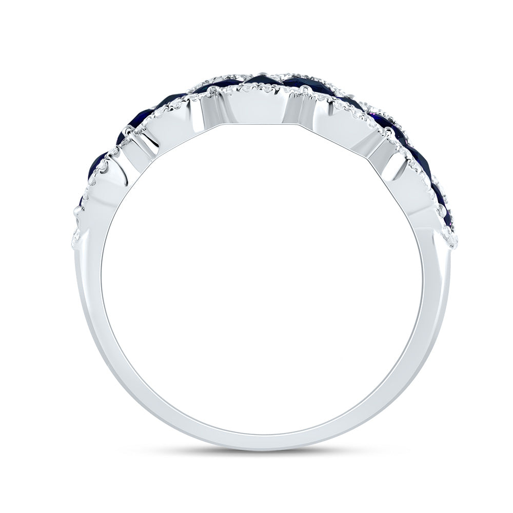 1/5CTW-DIA ANA M 1 3/4CTW PS-BS NAT GEM RING
