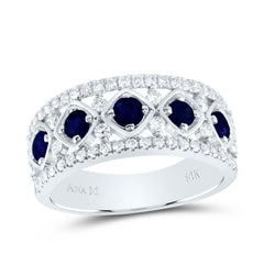 1/2CTW-DIA ANA M 3/4CTW RD-BS NAT GEM RING