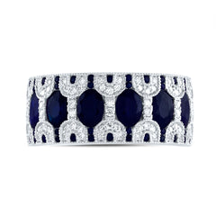 1/3CTW-DIA ANA M 2 1/4CTW OV-BS, 1/5CTW RD-BS NAT GEM RING