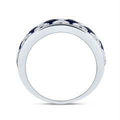 1/3CTW-DIA ANA M 2 1/4CTW OV-BS, 1/5CTW RD-BS NAT GEM RING