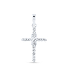 1/4CTW-DIA CN FASHION CROSS PENDANT