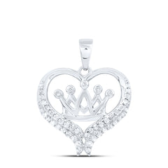 1/5CTW-DIA P1 GIFT CROWN HEART PENDANT