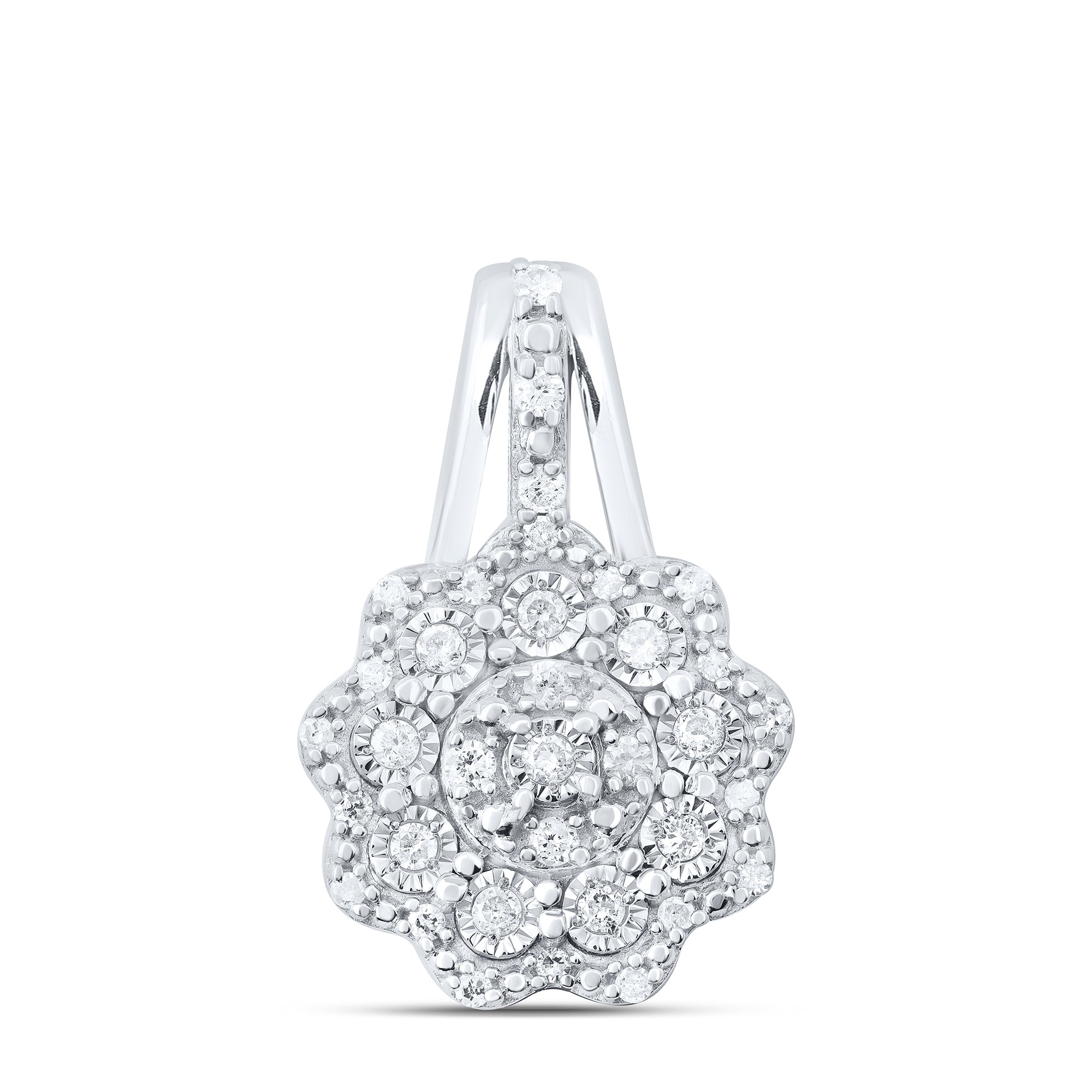 1/4CTW-DIA P1 GIFT FLOWER PENDANT