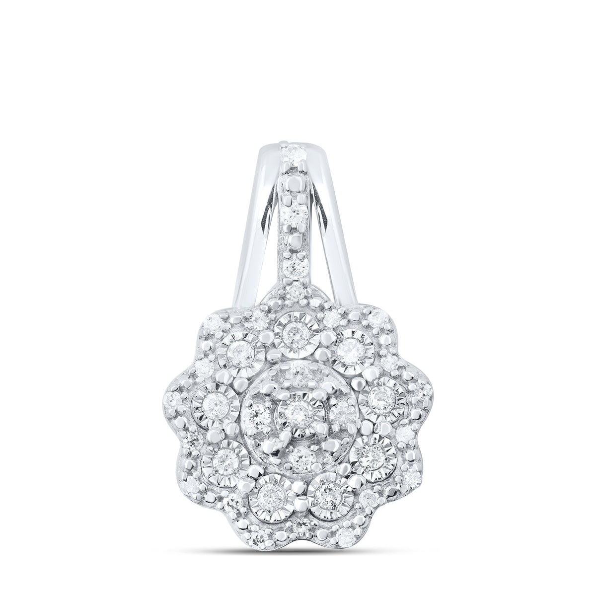 1/4CTW-DIA P1 GIFT FLOWER PENDANT