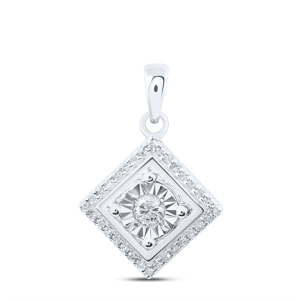 1/4CTW-DIA P1 GIFT SQUARE PENDANT