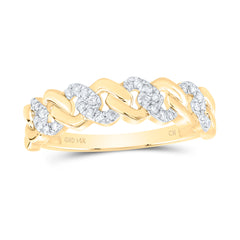 1/6CTW-DIA CN FASHION CUBAN LADIES RING