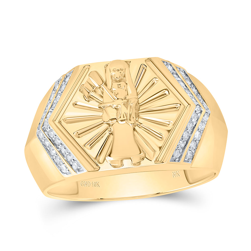 1/4CTW-DIA NK MENS RING