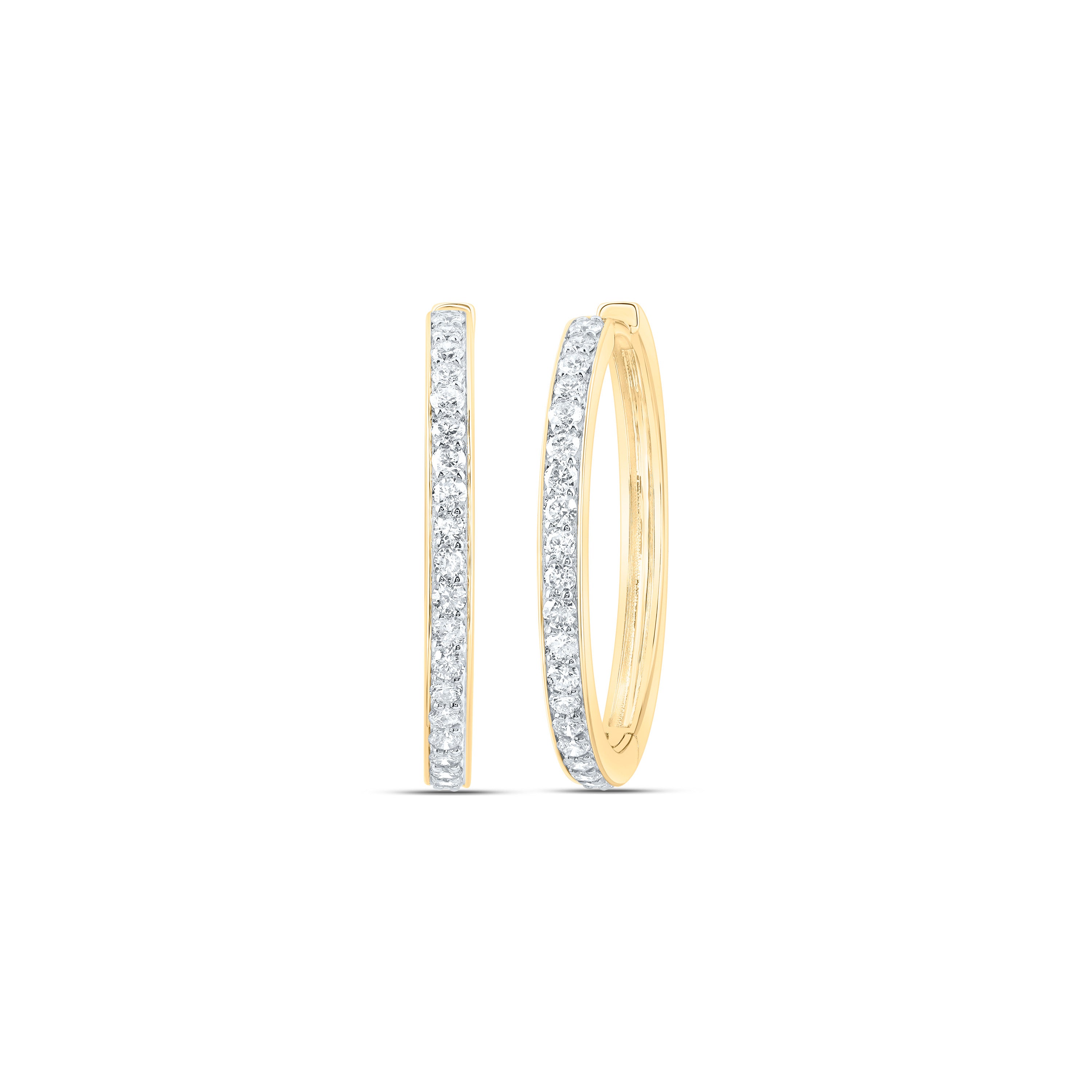 3/4CTW-DIA CN FASHION HOOP EARRING