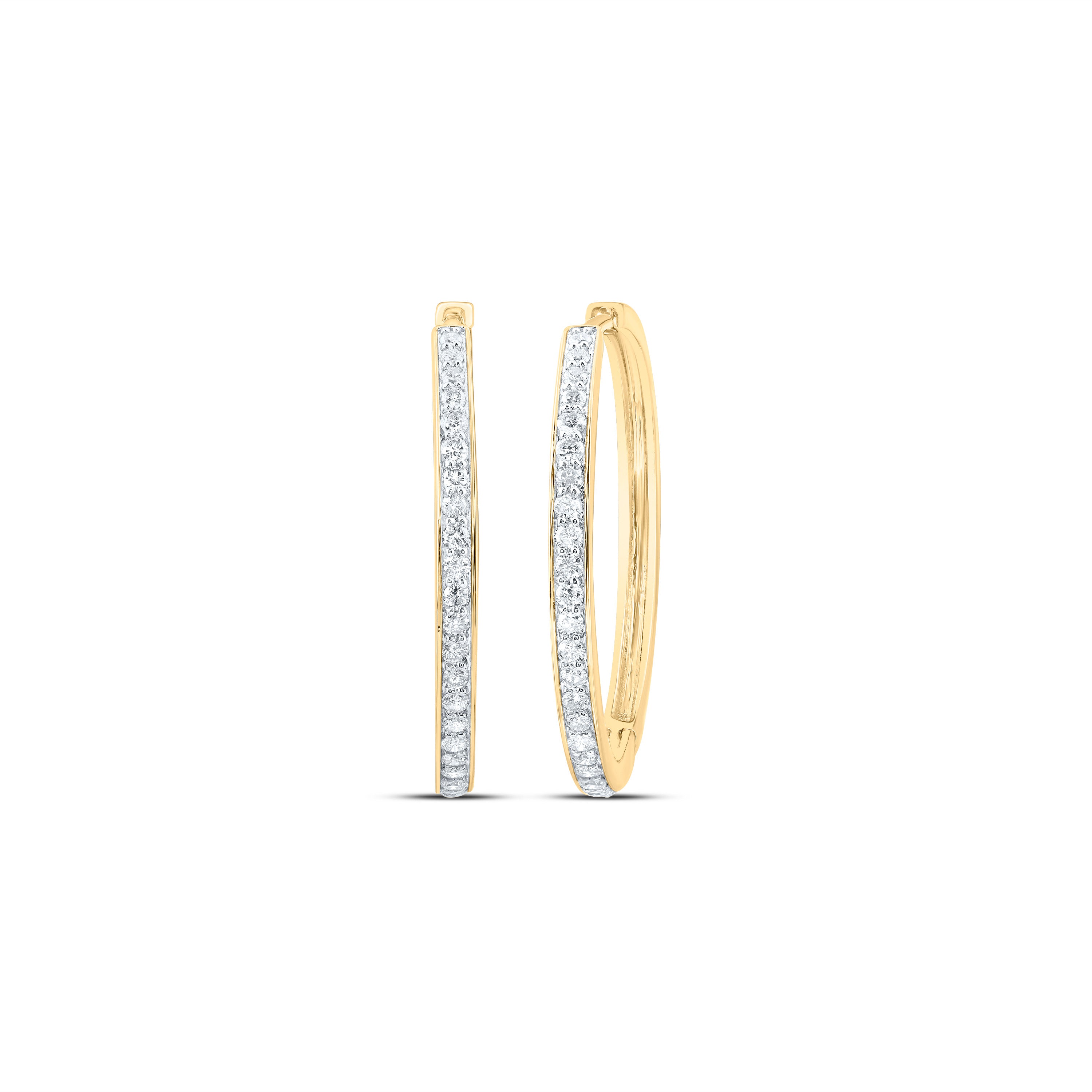 7/8CTW-DIA CN FASHION HOOP EARRING