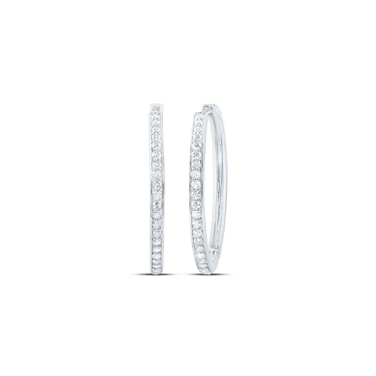 7/8CTW-DIA CN FASHION HOOP EARRING