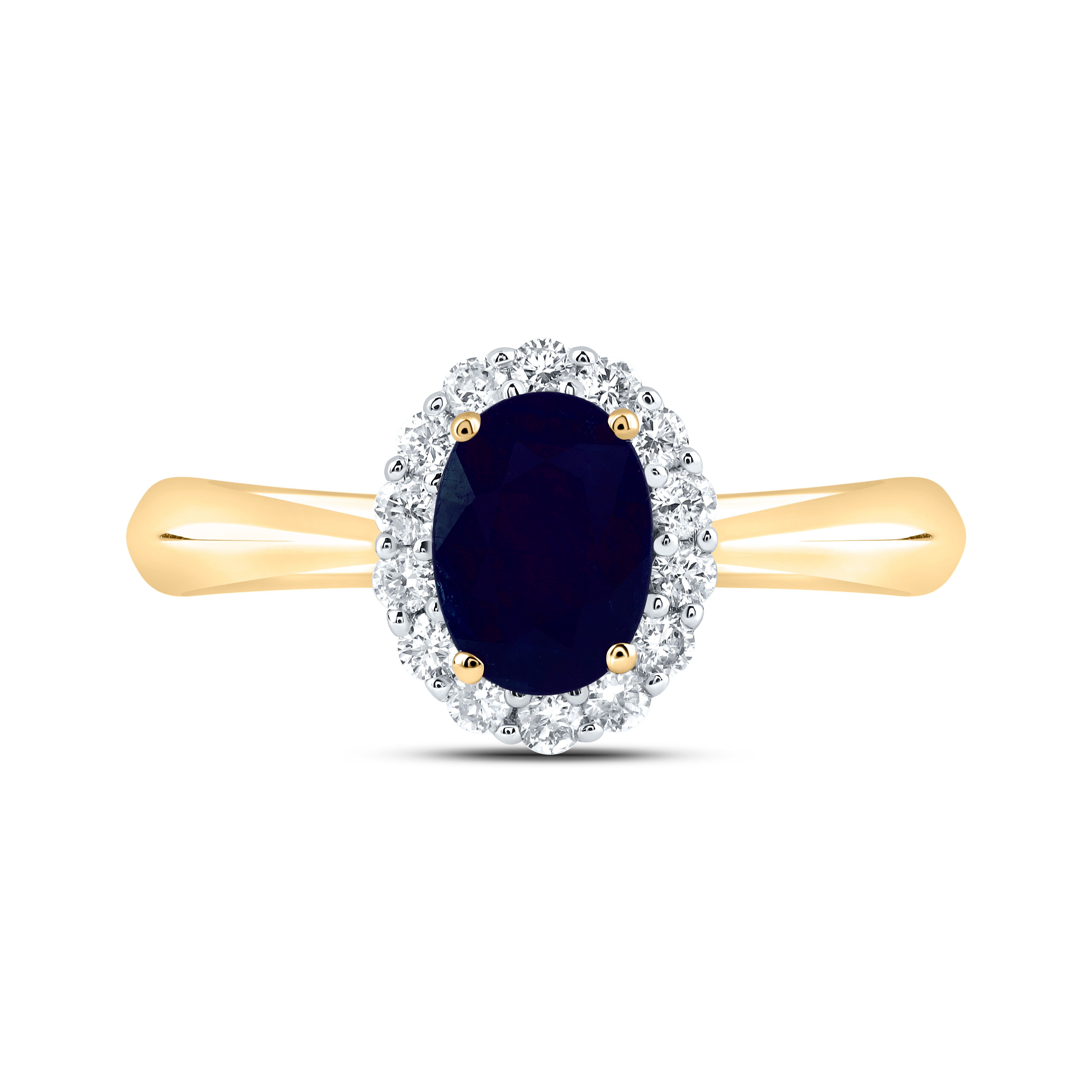 1/4CTW-DIA CN 7X5MM OV-BS NAT GEM RING