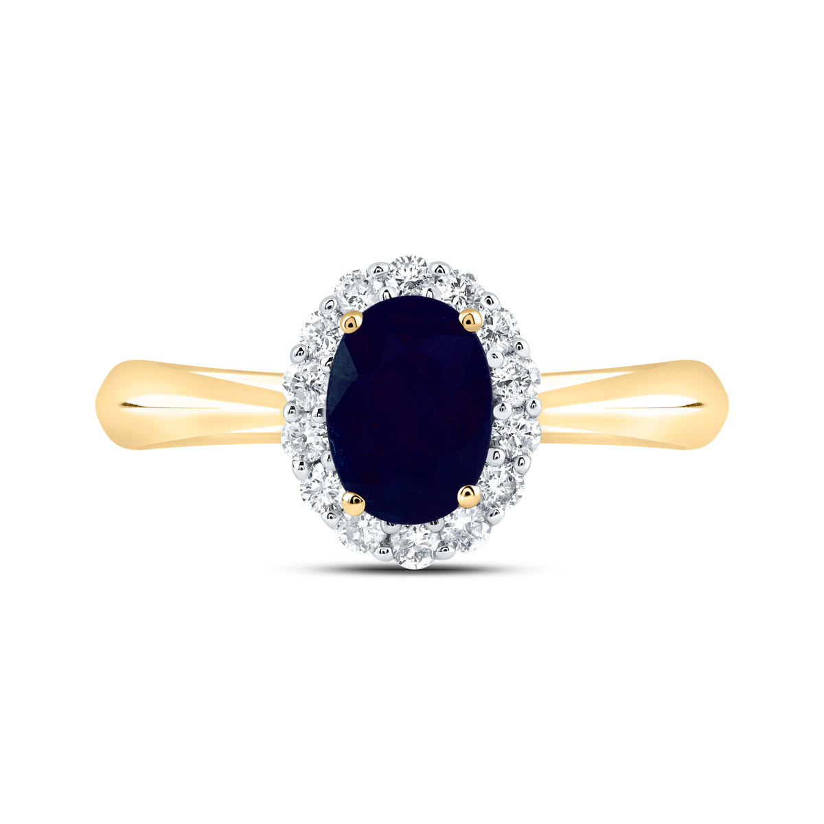 1/4CTW-DIA CN 7X5MM OV-BS NAT GEM RING