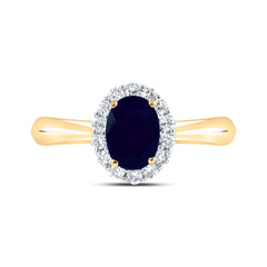 1/4CTW-DIA CN 7X5MM OV-BS NAT GEM RING