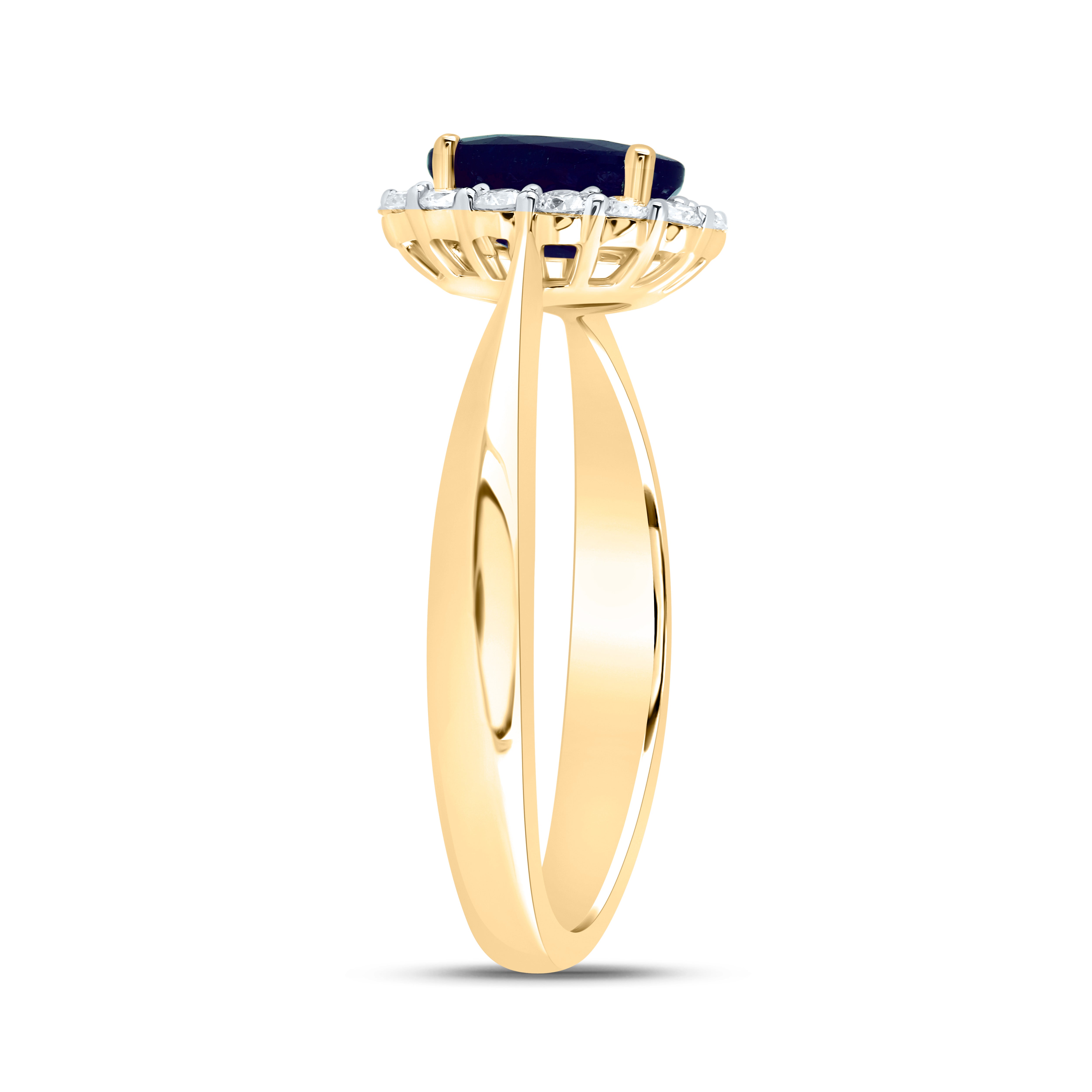1/4CTW-DIA CN 7X5MM OV-BS NAT GEM RING
