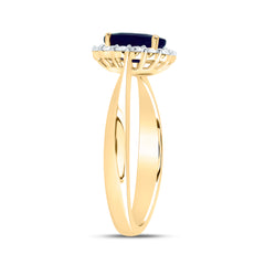 1/4CTW-DIA CN 7X5MM OV-BS NAT GEM RING