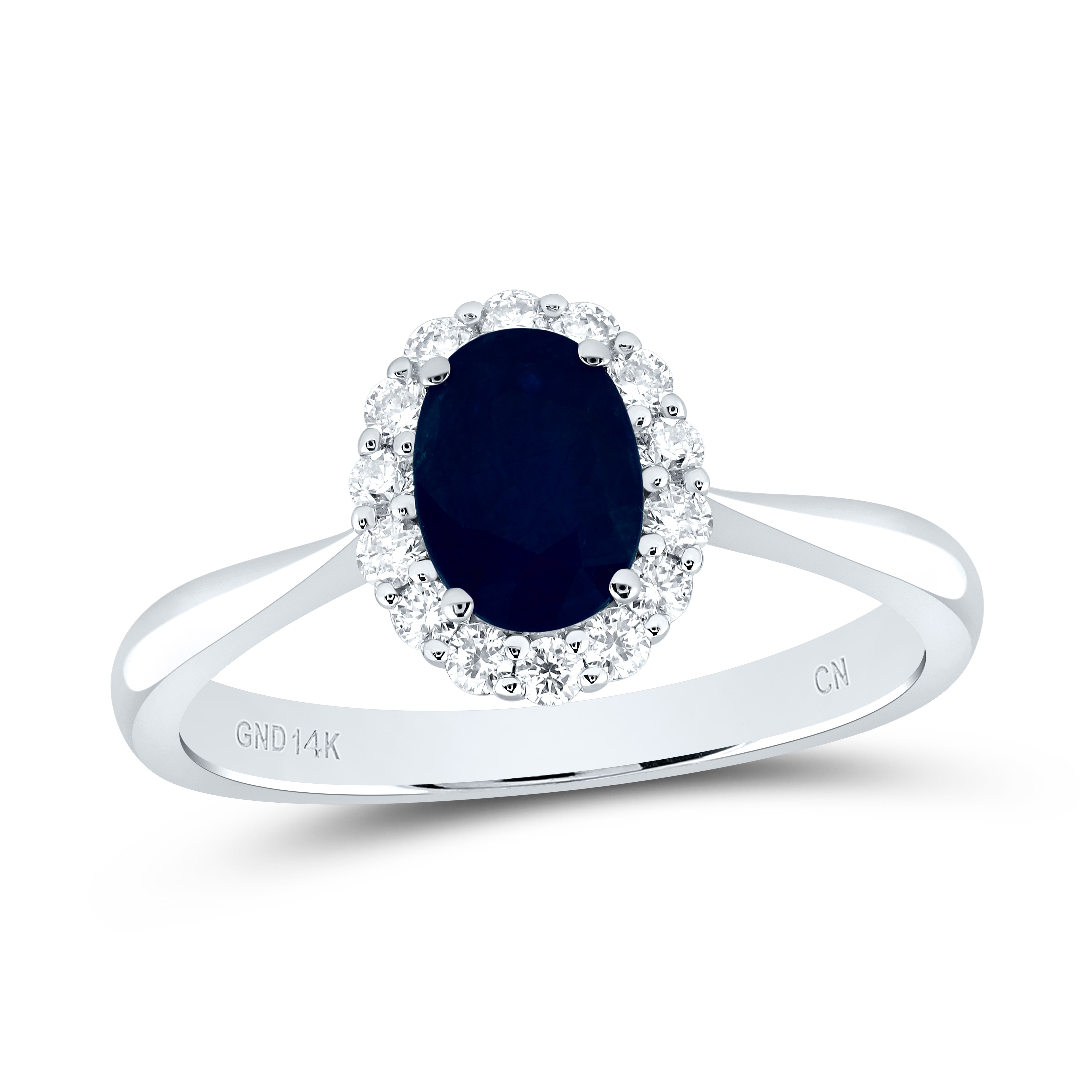 1/4CTW-DIA CN 7X5MM OV-BS NAT GEM RING