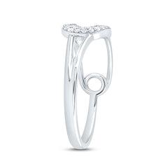 1/8CTW-DIA CN FASHION SAFETY PIN RING