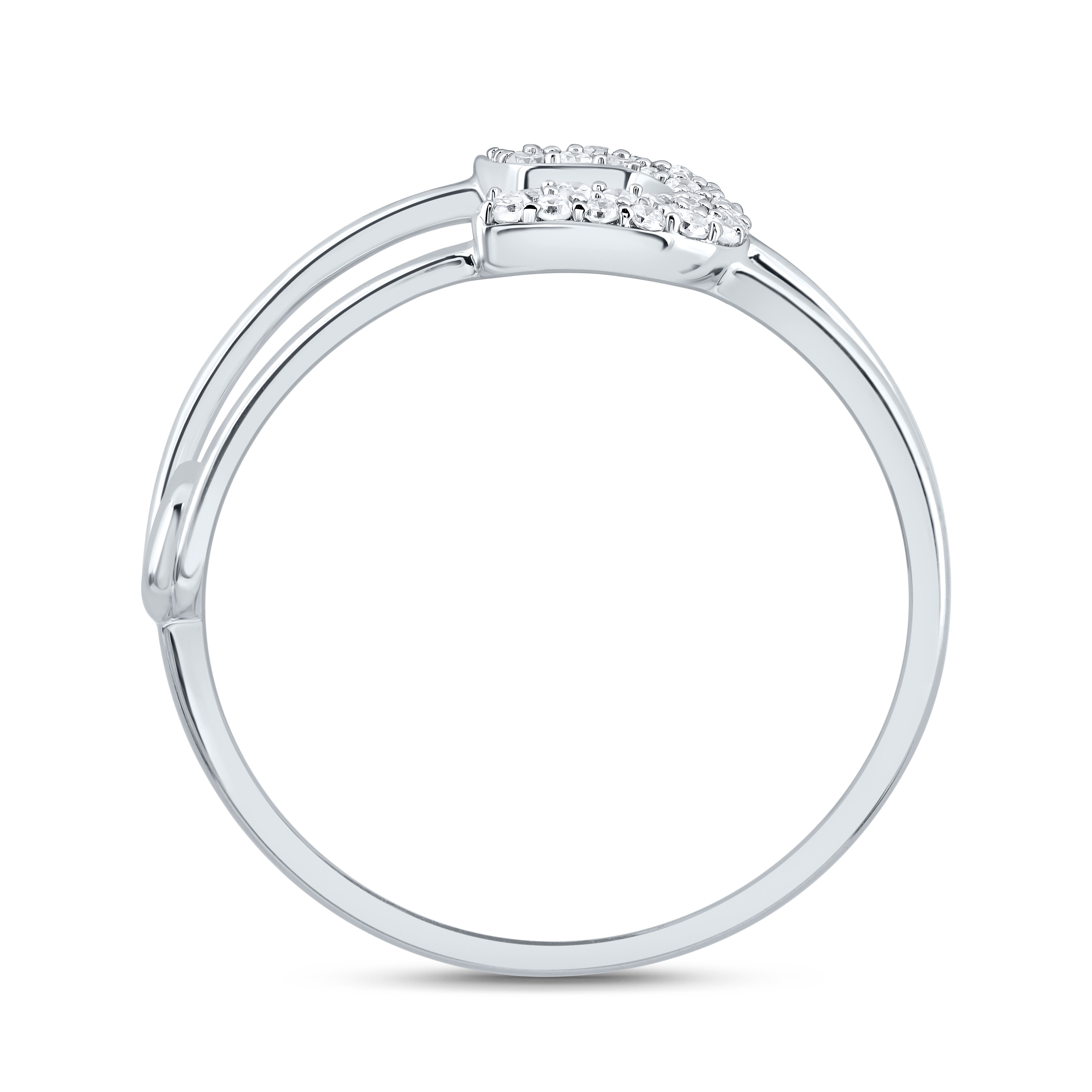 1/8CTW-DIA CN FASHION SAFETY PIN RING