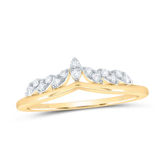 10K Yellow Gold 1/8 CTW-Natural Diamond Gift Stackable Band 1.61 Gram