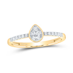 10K Yellow Gold 1/6 CTW-Natural Diamond Gift Stackable Band 1.36 Gram