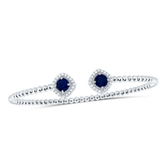 1/4CTW-DIA CN 5MM RD-BS NAT GEM LADIES BANGLE (59X53 MM)