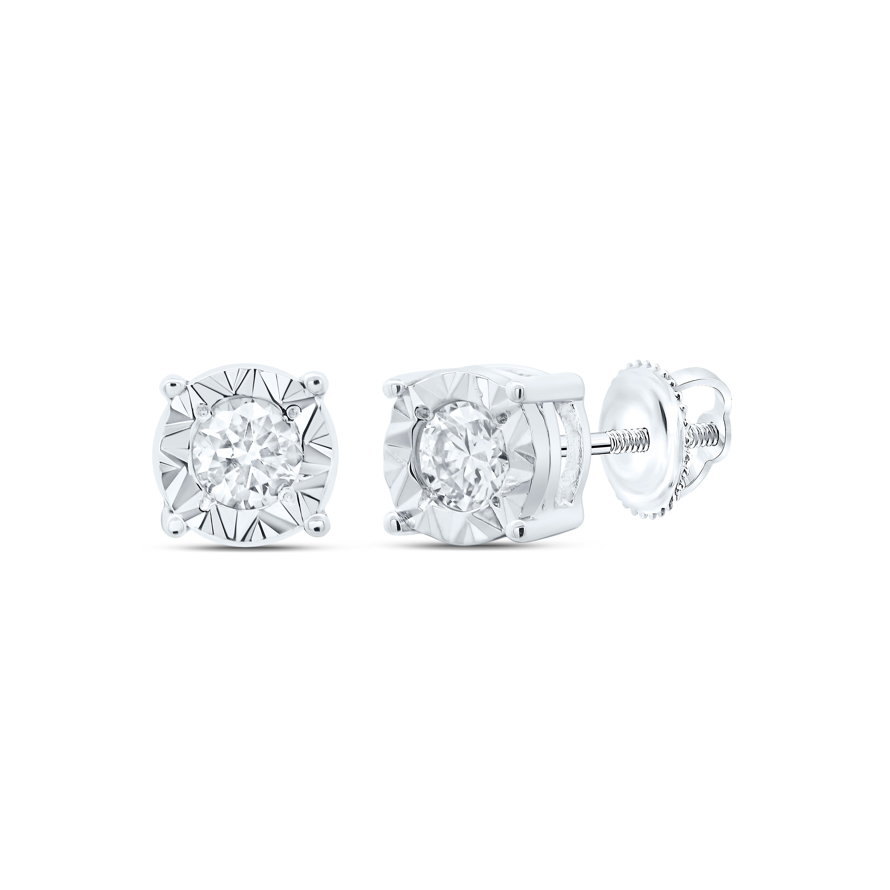 1/6CTW-DIA NK FASHION ROUND EARRING