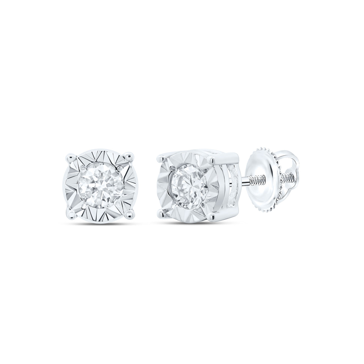 1/6CTW-DIA NK FASHION ROUND EARRING