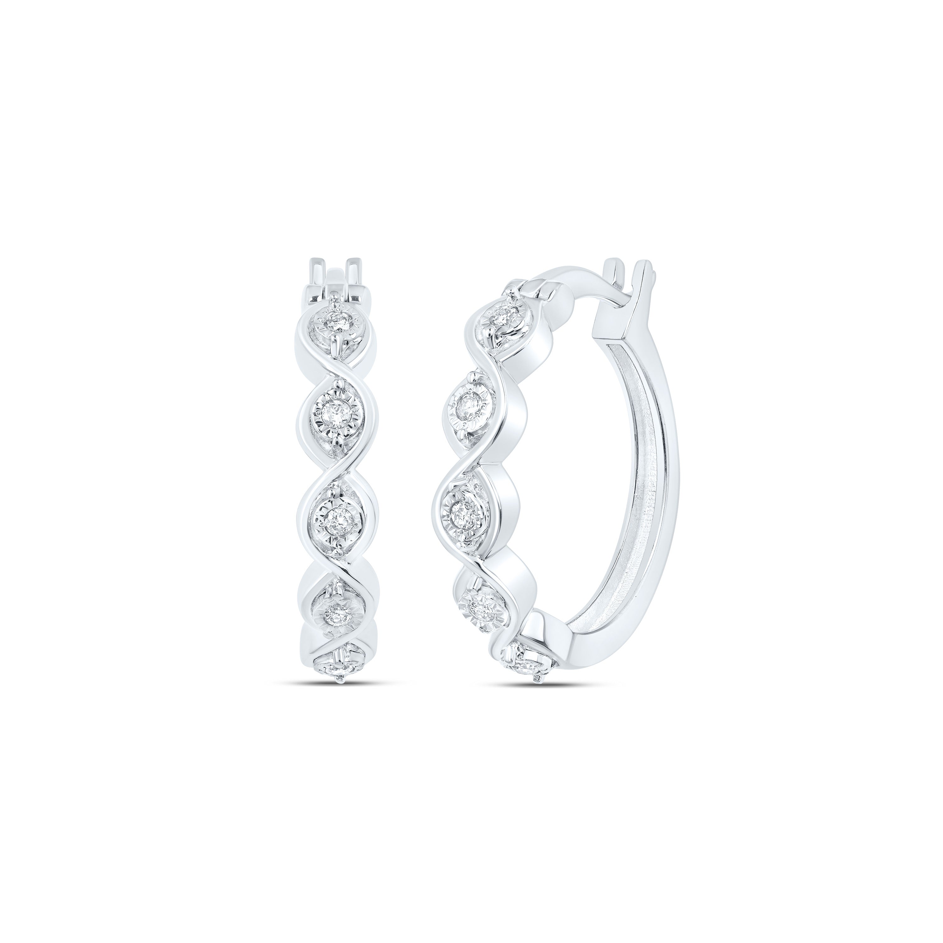 1/8CTW-DIA P1 GIFT HOOP EARRING