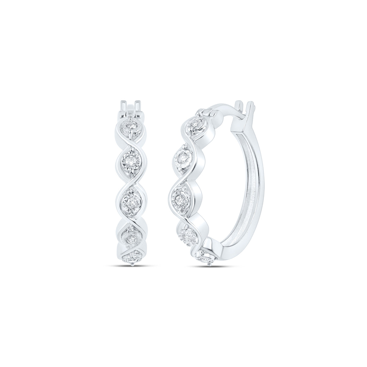 1/8CTW-DIA P1 GIFT HOOP EARRING