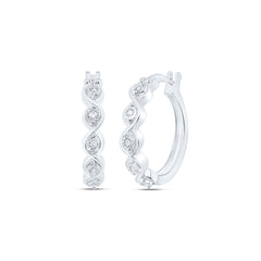 1/8CTW-DIA P1 GIFT HOOP EARRING