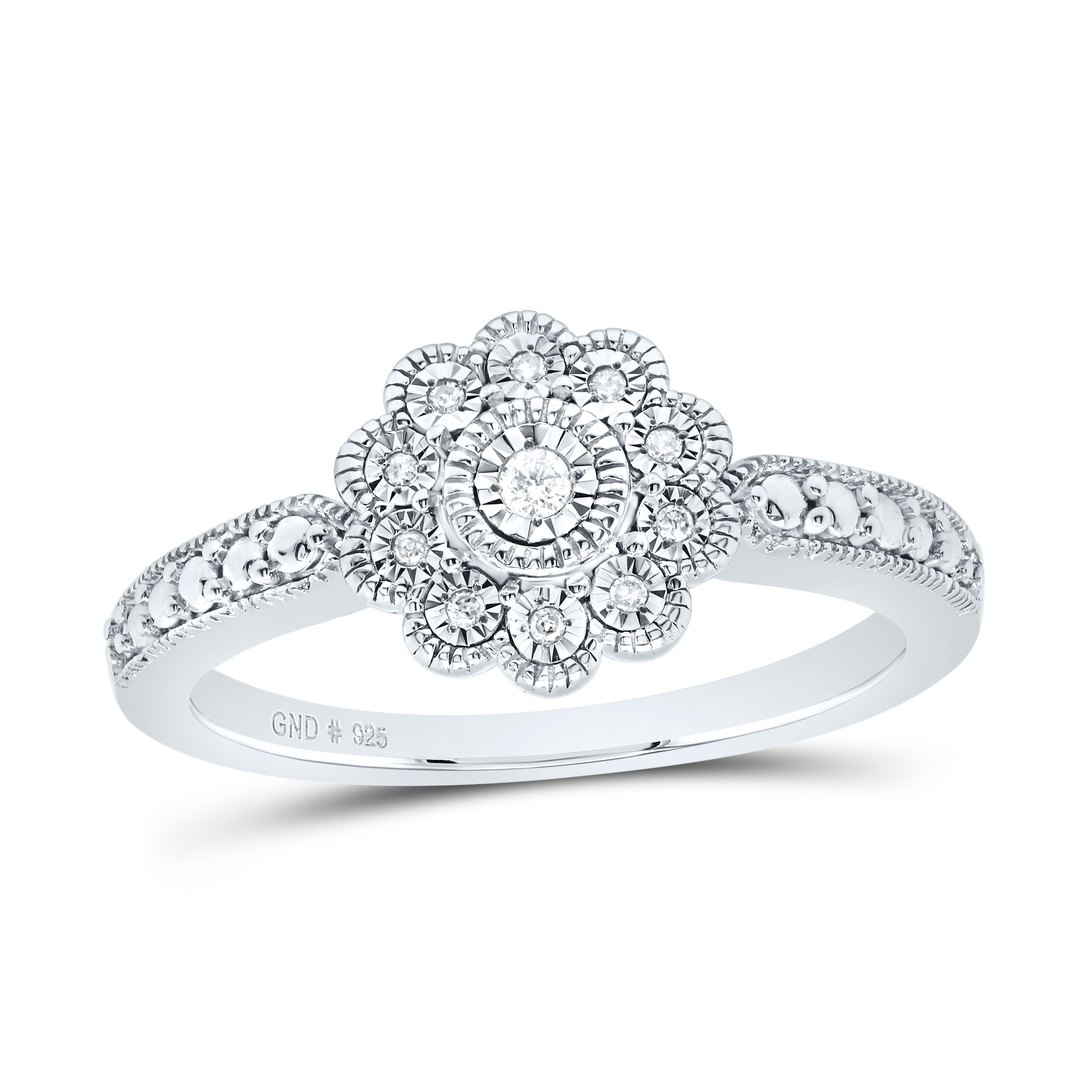 1/20CTW-DIA P1 GIFT FLOWER RING