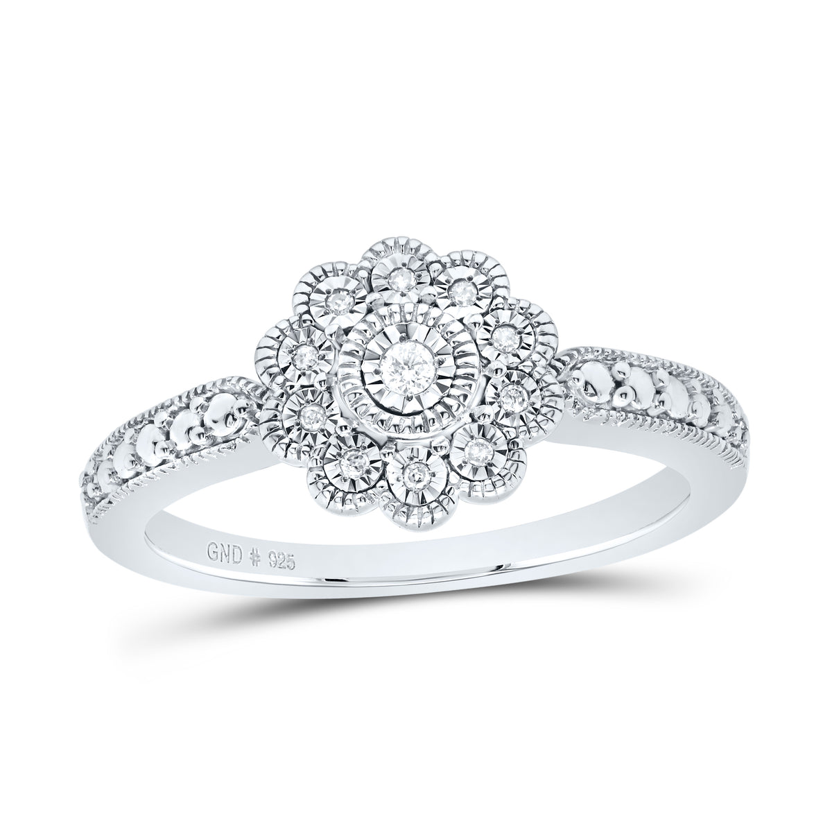 1/20CTW-DIA P1 GIFT FLOWER RING