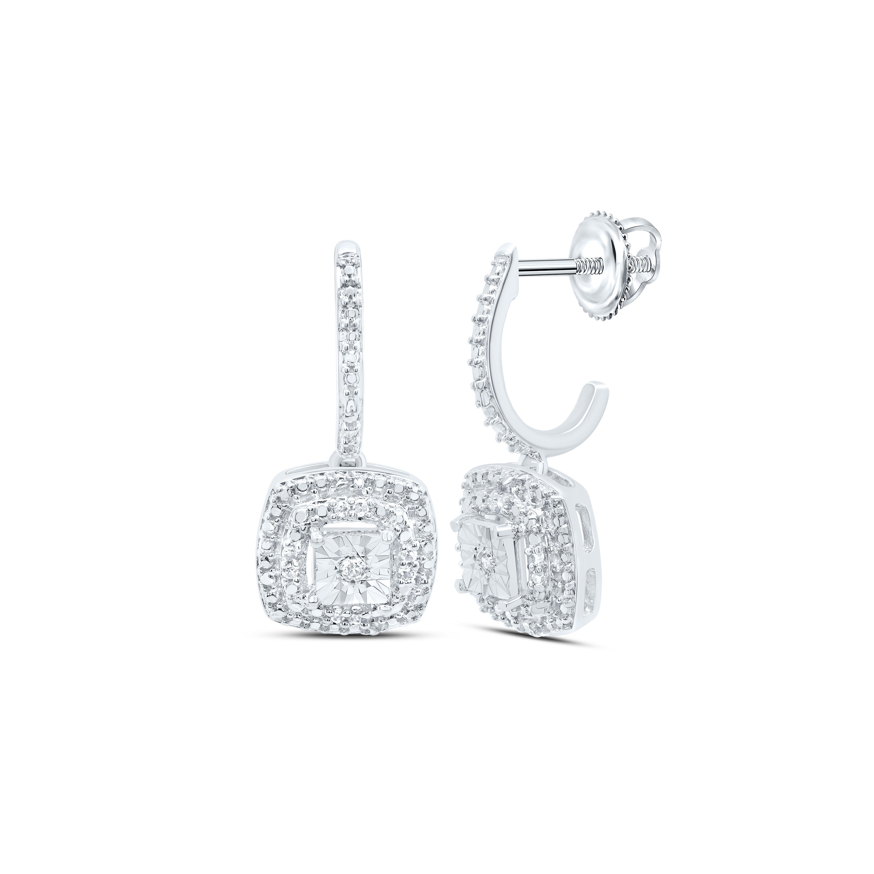 1/20CTW-DIA P1 GIFT CUSHION DANGLING EARRING