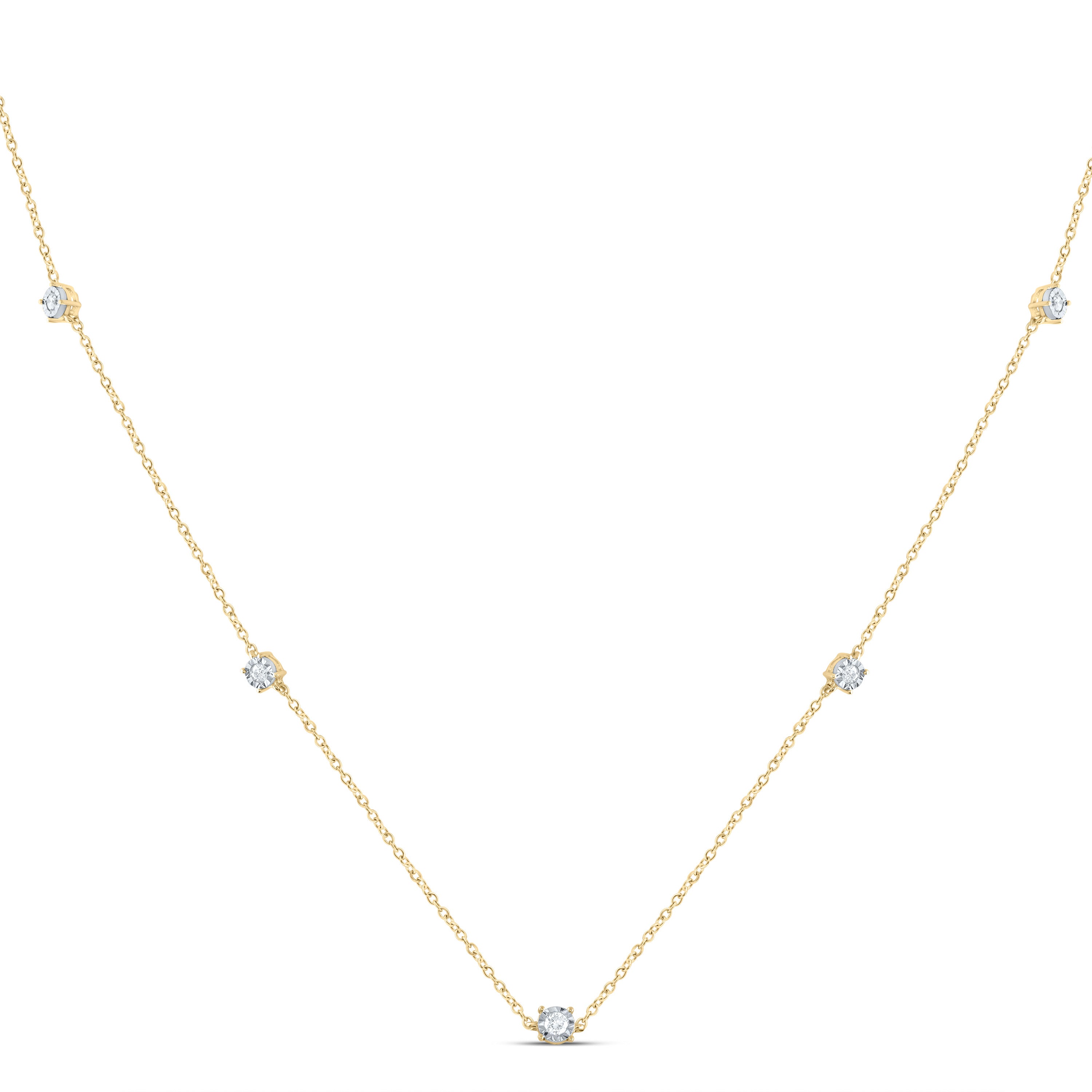 1/6CTW-DIA CN FASHION NECKLACE (16 INCH)