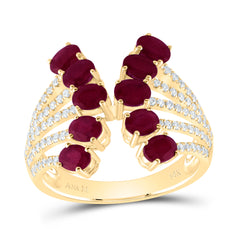 3/8CTW-DIA ANA M 2 1/3CTW OV-RU NAT GEM  RING