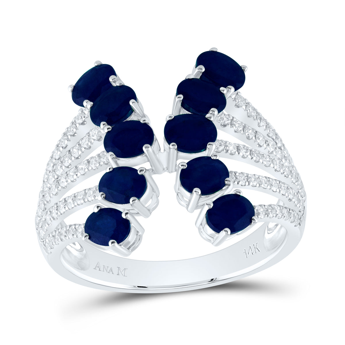 3/8CTW-DIA ANA M 2 1/5CTW OV-BS NAT GEM  RING